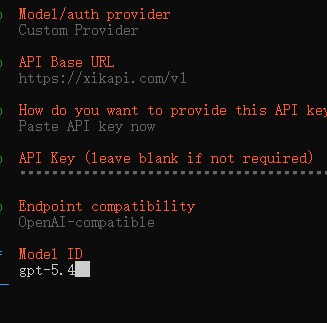 选择 OpenAI-compatible